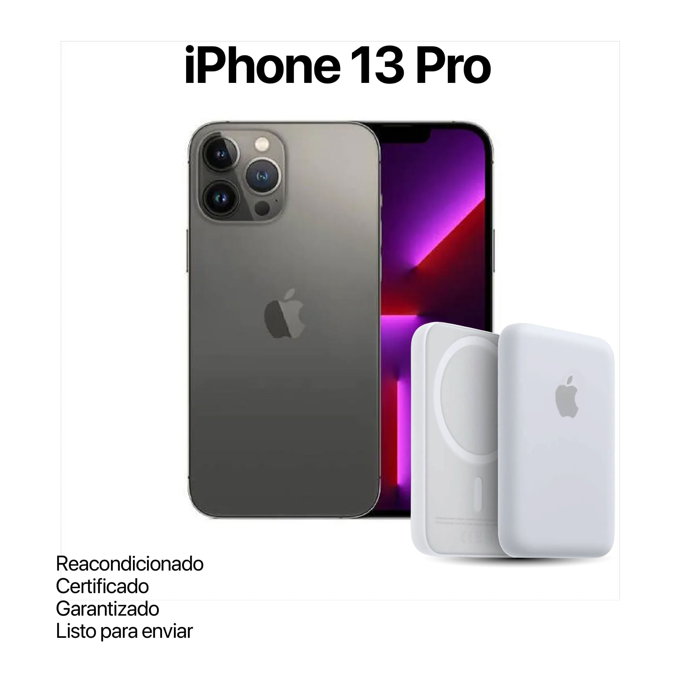 Celular Reacondicionado iPhone 13 Pro 256GB Grafito + Power Bank Nuevo