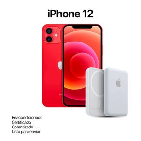 Celular Reacondicionado iPhone 12 64Gb Rojo + Power Bank Nuevo