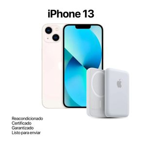 Celular Reacondicionado iPhone 13 Blanco 128GB + Power Bank Nuevo