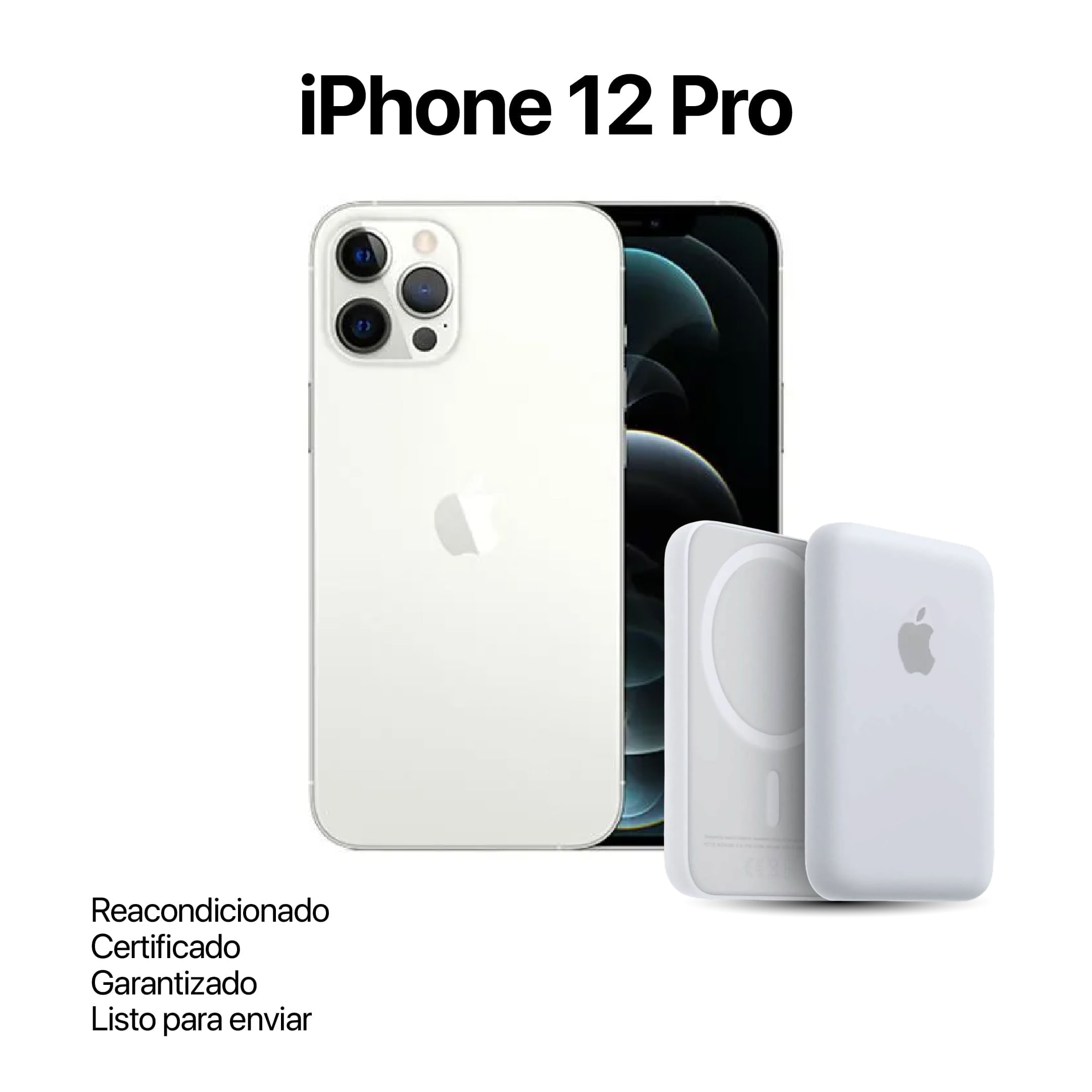 Celular Reacondicionado iPhone 12 Pro Plata 128GB + Power Bank Nuevo