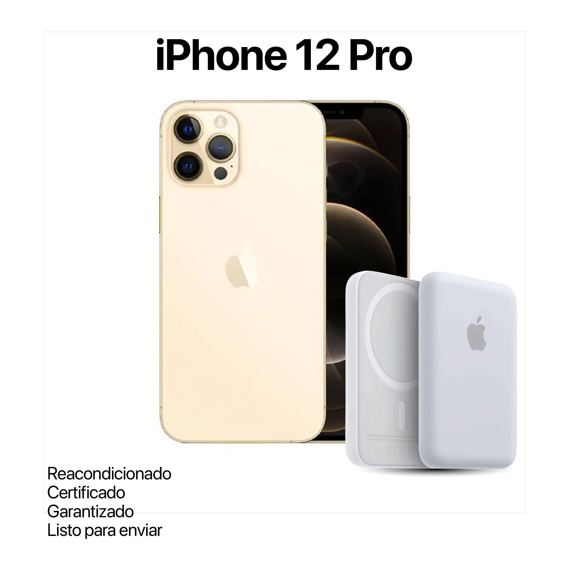 Celular Reacondicionado iPhone 12 Pro Oro 128GB + Power Bank Nuevo