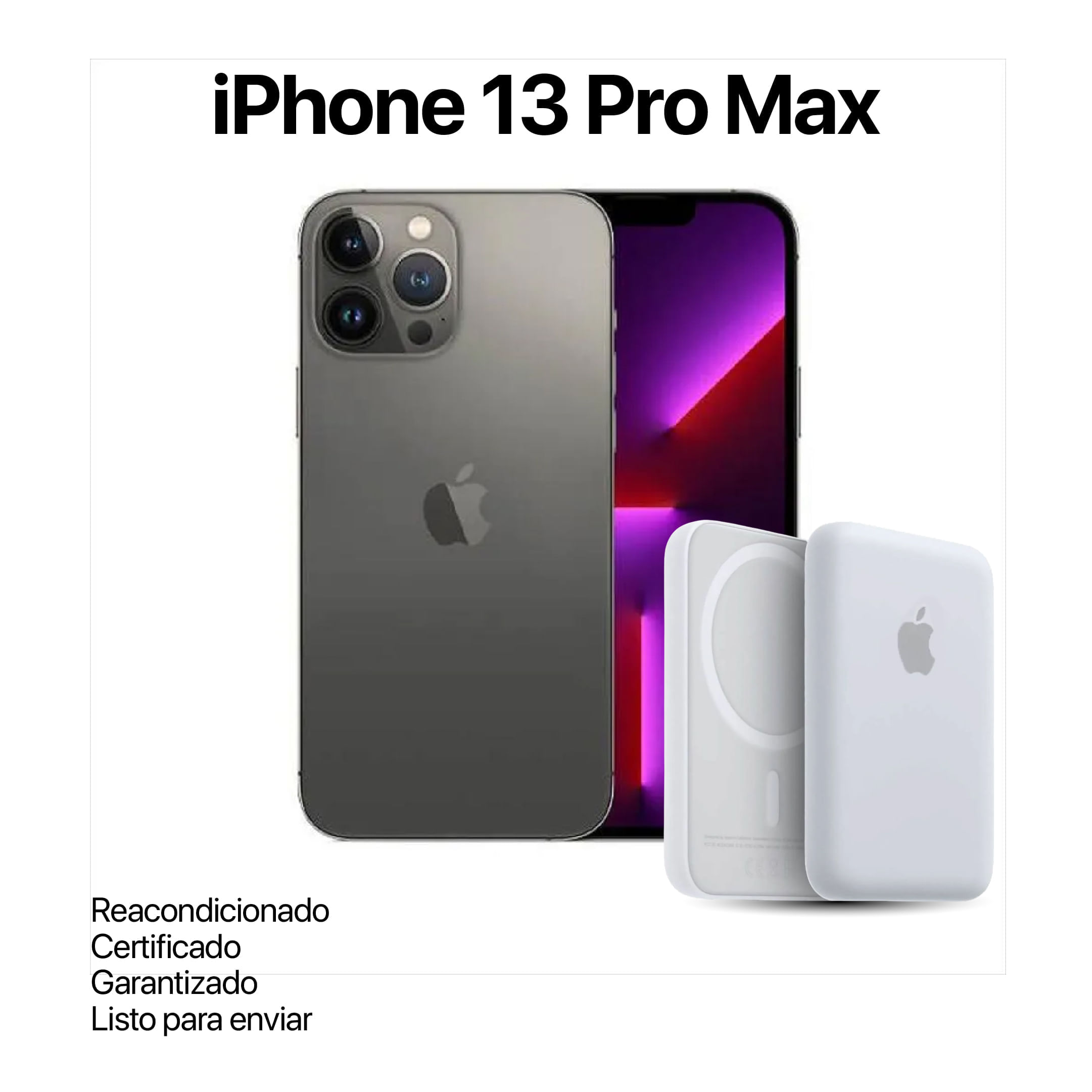 Celular Reacondicionado iPhone 13 Pro Max 128GB Grafito + Power Bank Nuevo
