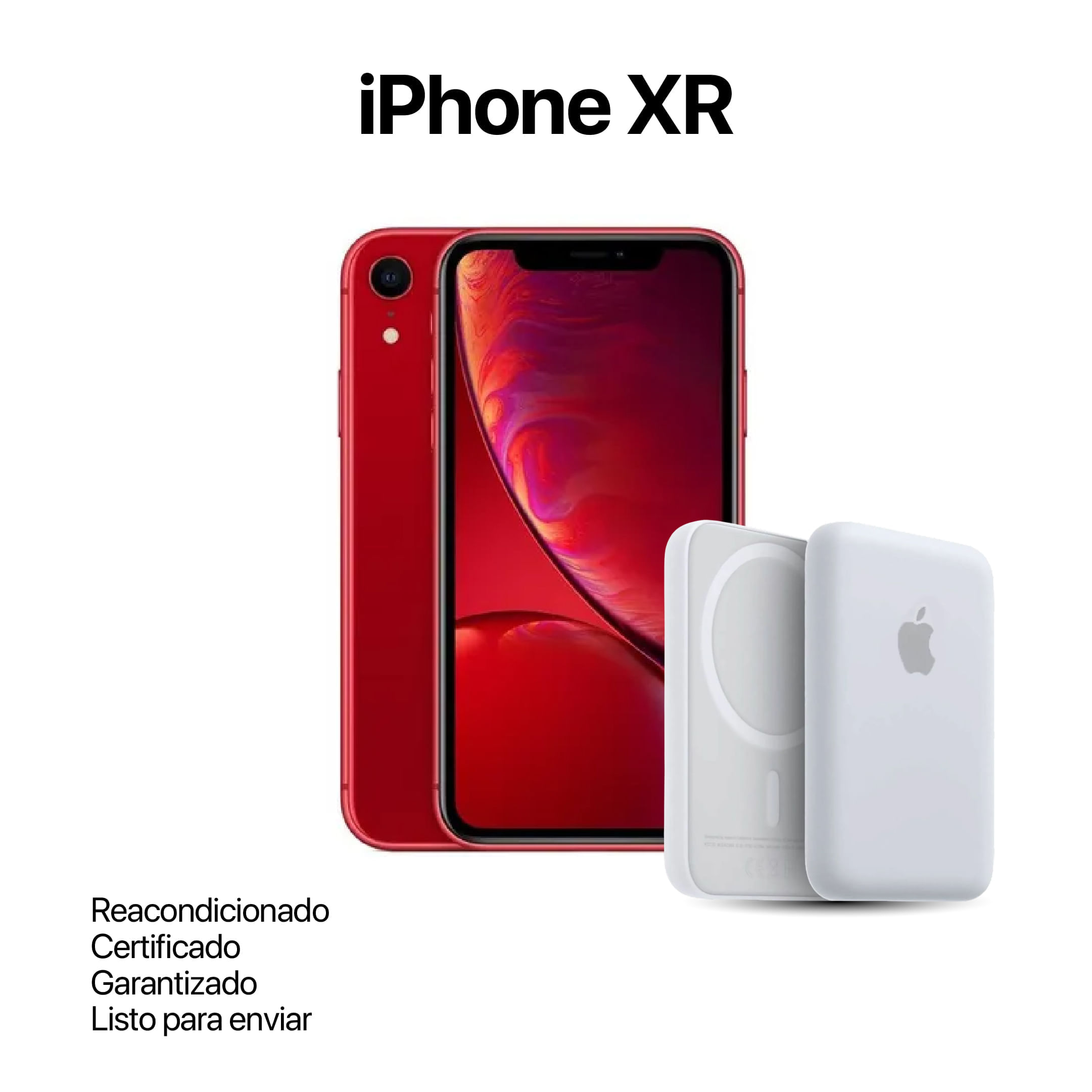 Celular Reacondicionado iPhone XR Rojo 64Gb + Power Bank Nuevo