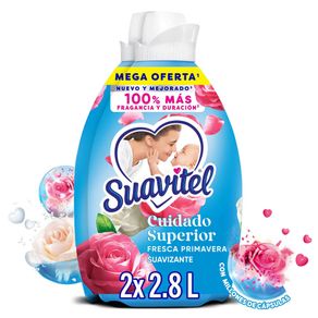 Suavizante Suavitel Cuidado Superior Fresca Primavera 2.8 L x2 un
