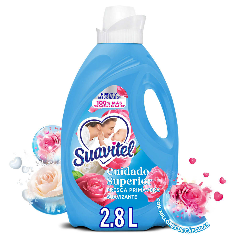 Suavizante Suavitel Cuidado Superior Fresca Primavera 2.8 L