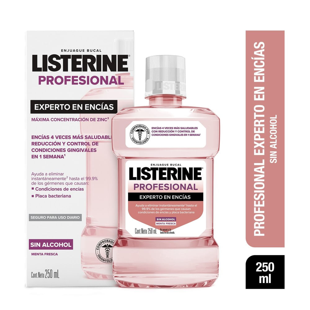 Enjuague Bucal Listerine® Profesional​​ Experto En Encías 250ml