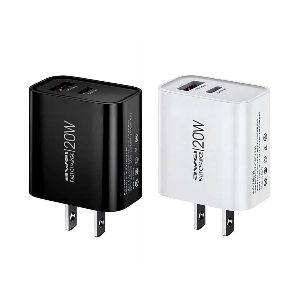 Adaptador Awei Tipo C Usb Cpd60 Carga Rapida 20W