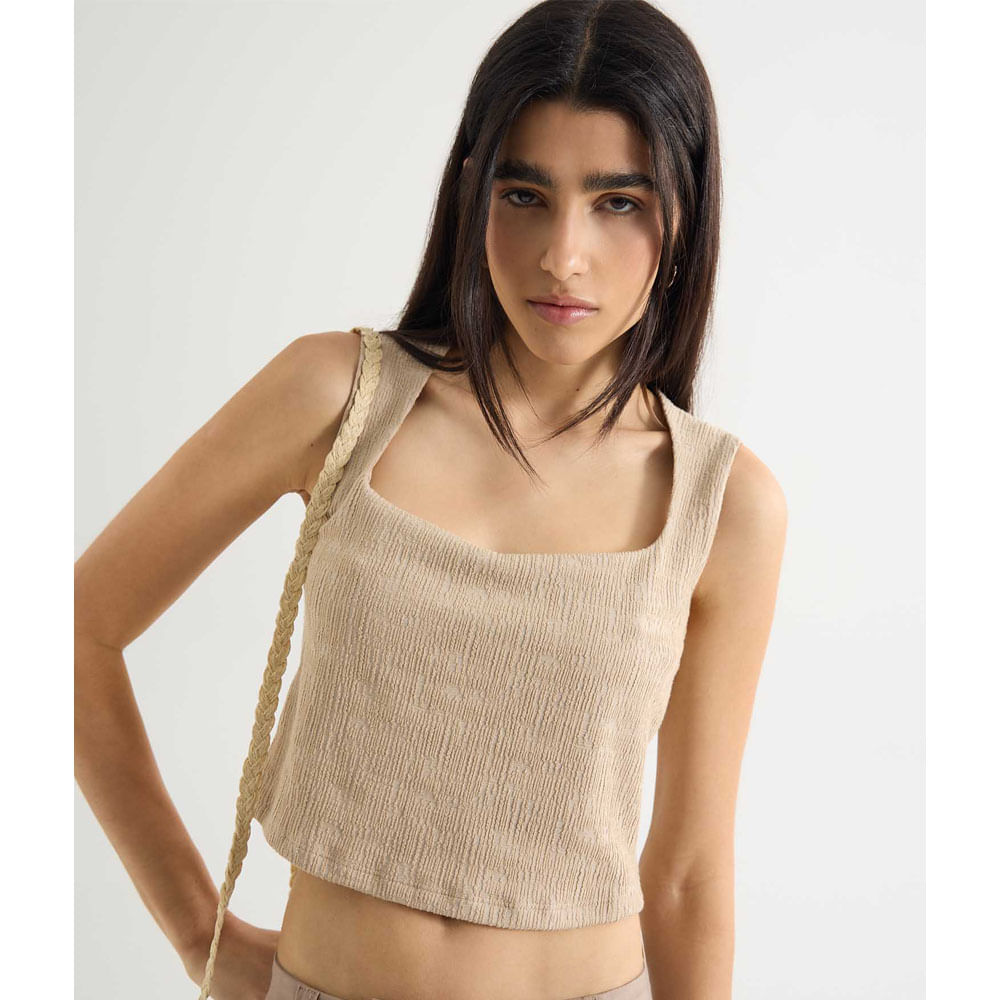 Camiseta Escote Cuadrado Mujer Seven Seven