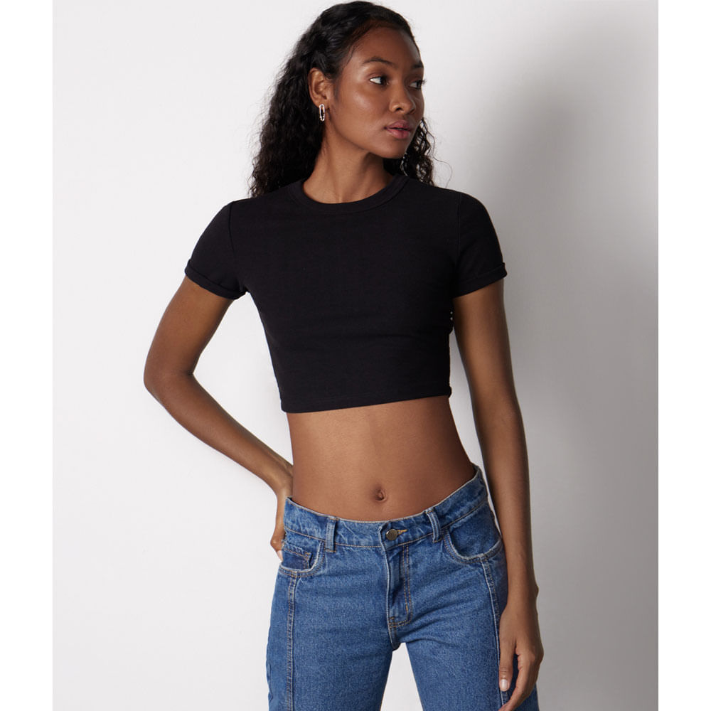 Camiseta Crop Mujer Seven Seven