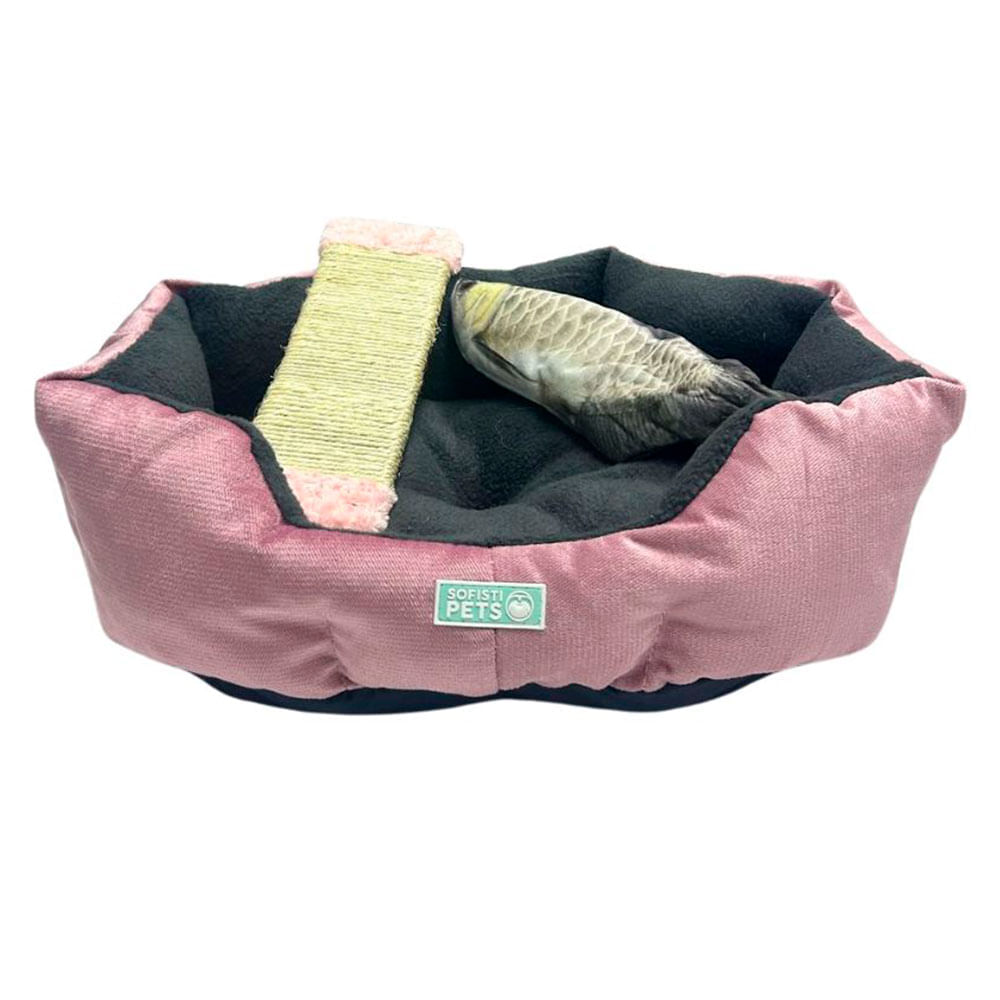 Combo para gatos cama Easydoro + pescado catnip + rascador Sofistipets