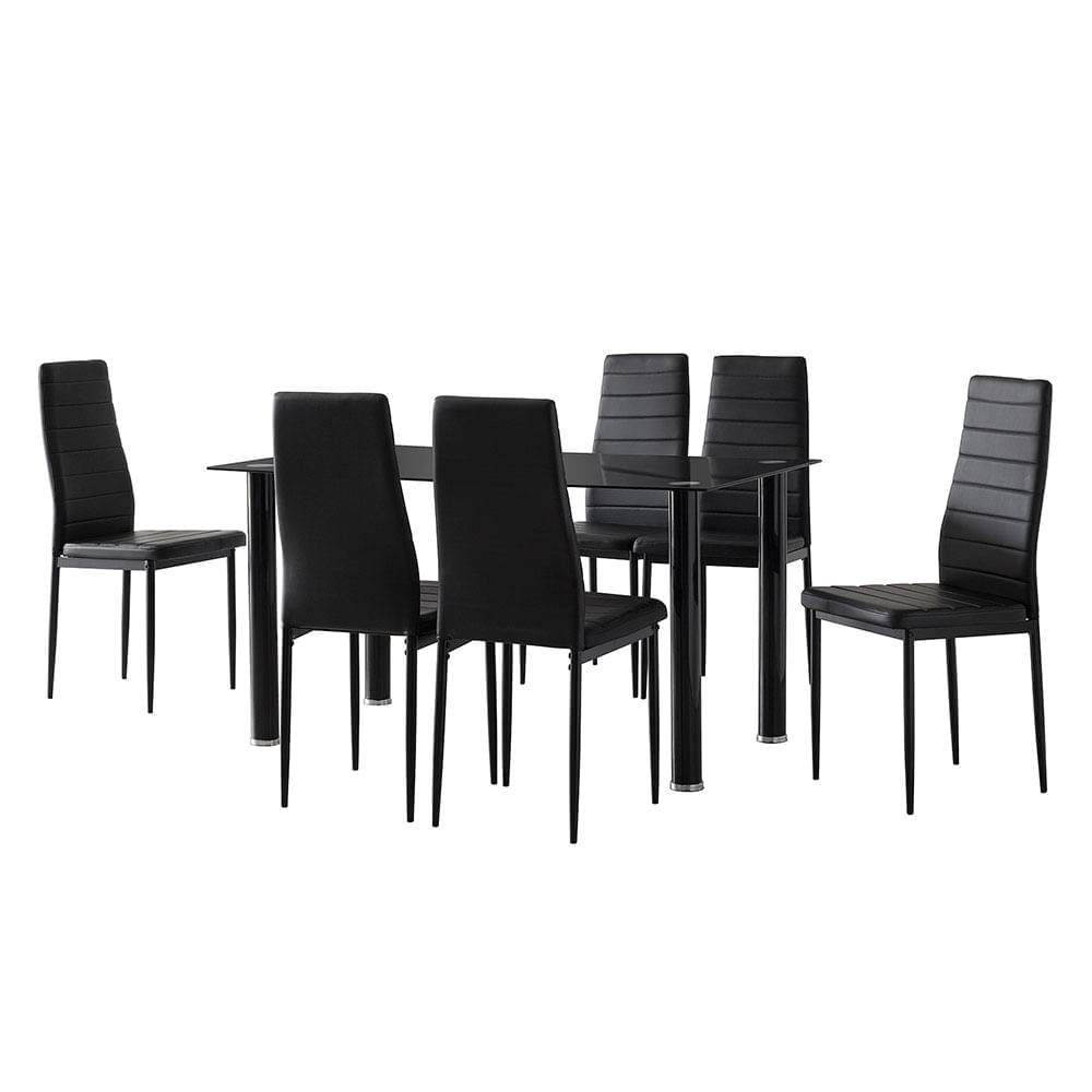 Comedor 6 sillas Bruno negro M+Design