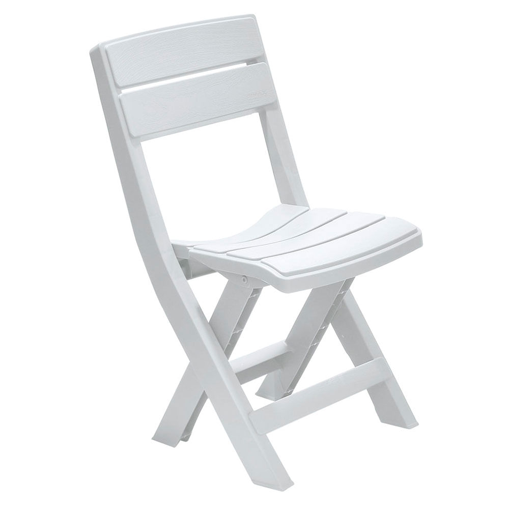 Silla plegable Baru gris hielo plástico 47.5x42x81 cm Rimax