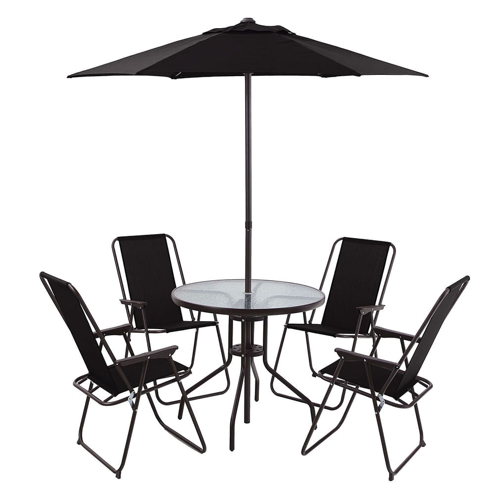 Set Comedor Caño Text más Sombrilla Tokio 4 Personas