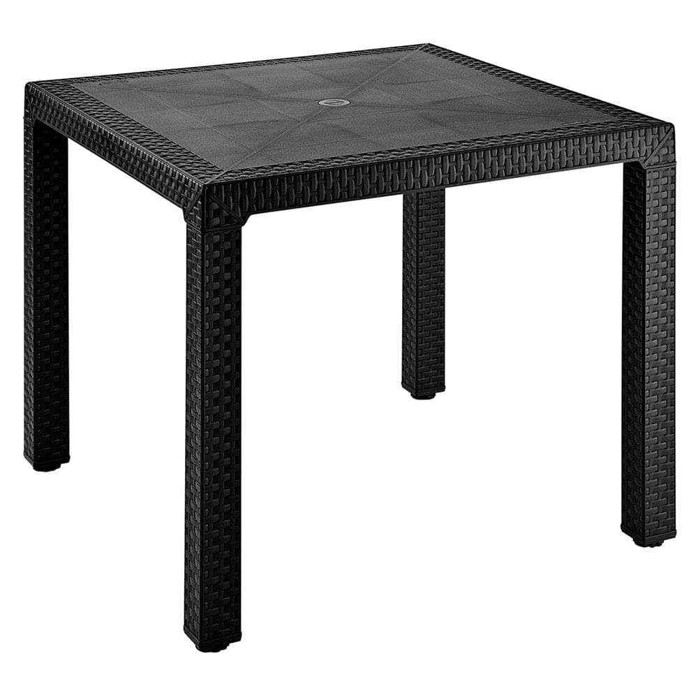 Mesa Eterna negro plástico PP 72.5x80.5x80.5 cm Rimax