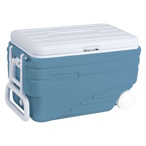 Nevera portátil rígida con ruedas azul 47L Alpes