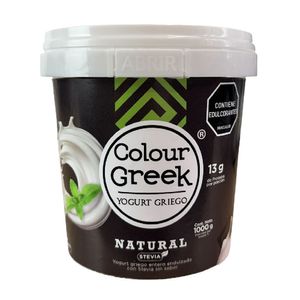 Yogurt Colour Greek griego natural stevia x1000g
