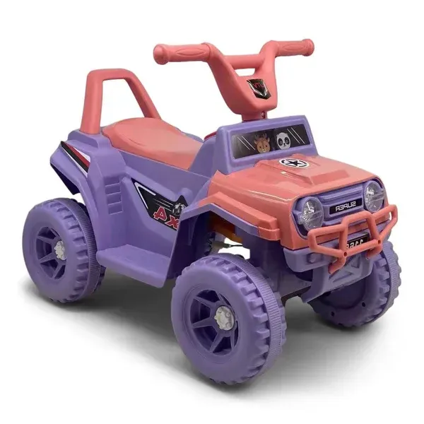 Cuatrimoto Recargable Eléctrica Roadmaster 1 A 4 Años Luces morada rosada