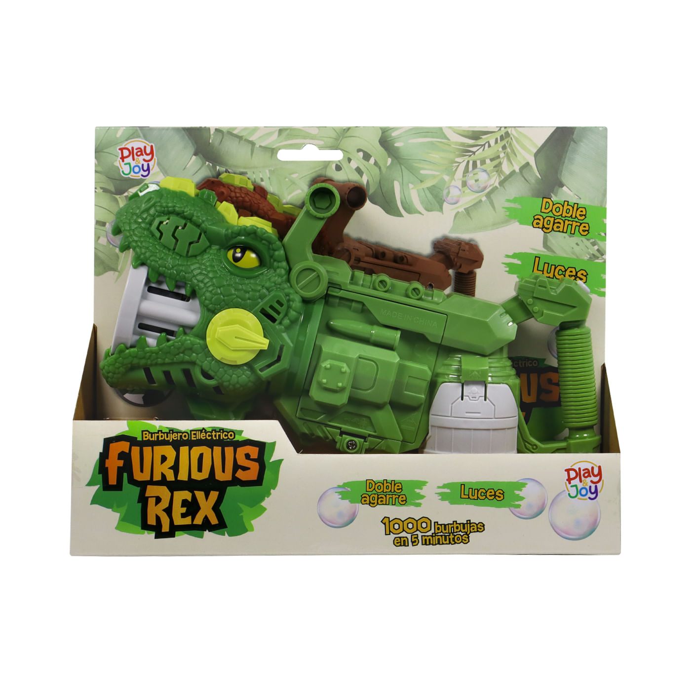 Lanzador de Burbujas Furious Rex Verde