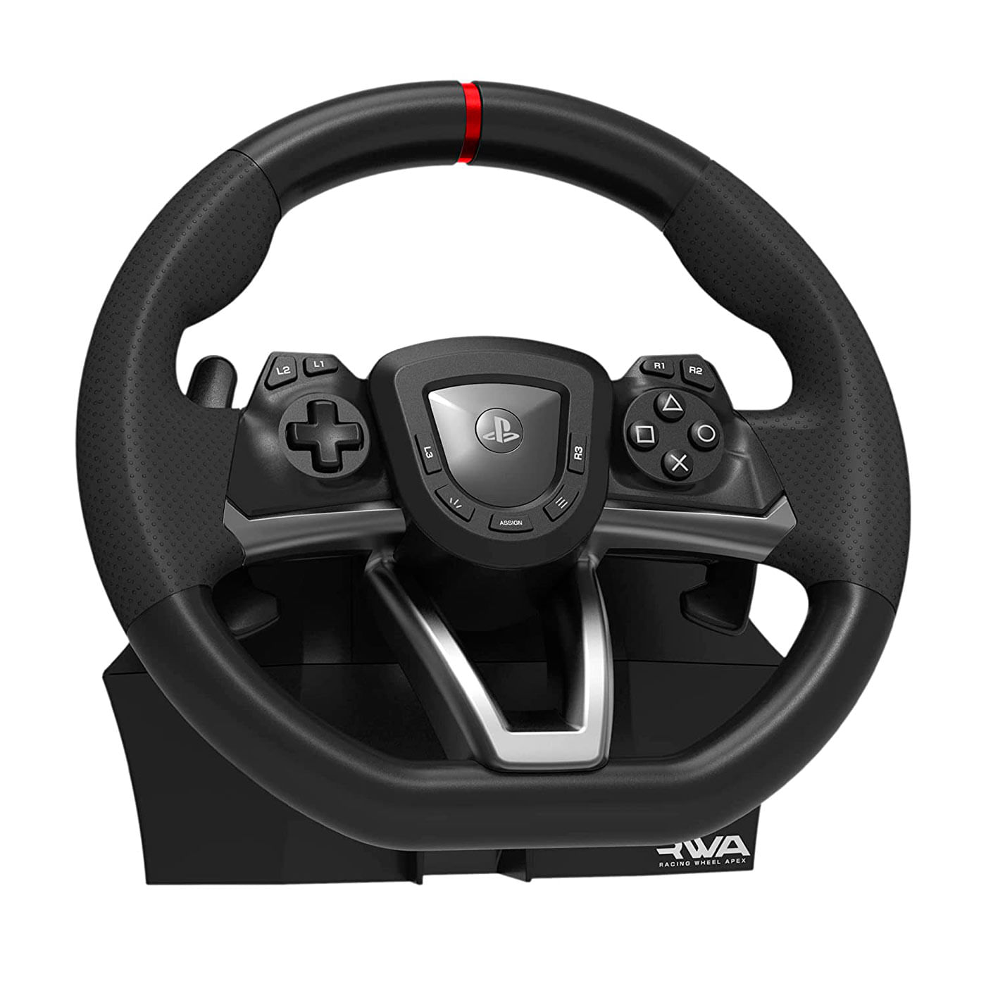 Volante De Carreras + Pedales Hori PS4 / PS5 / PC Apex Negro
