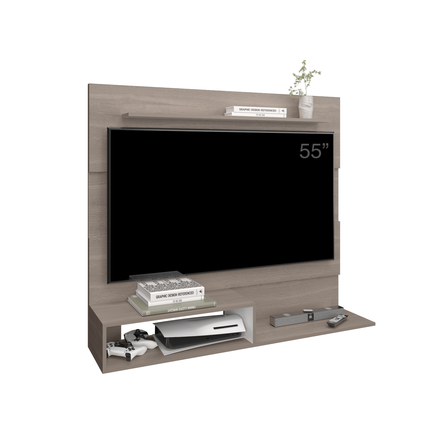 Panel TV Beijing 120x140x31 Rta Bardolino Blanco