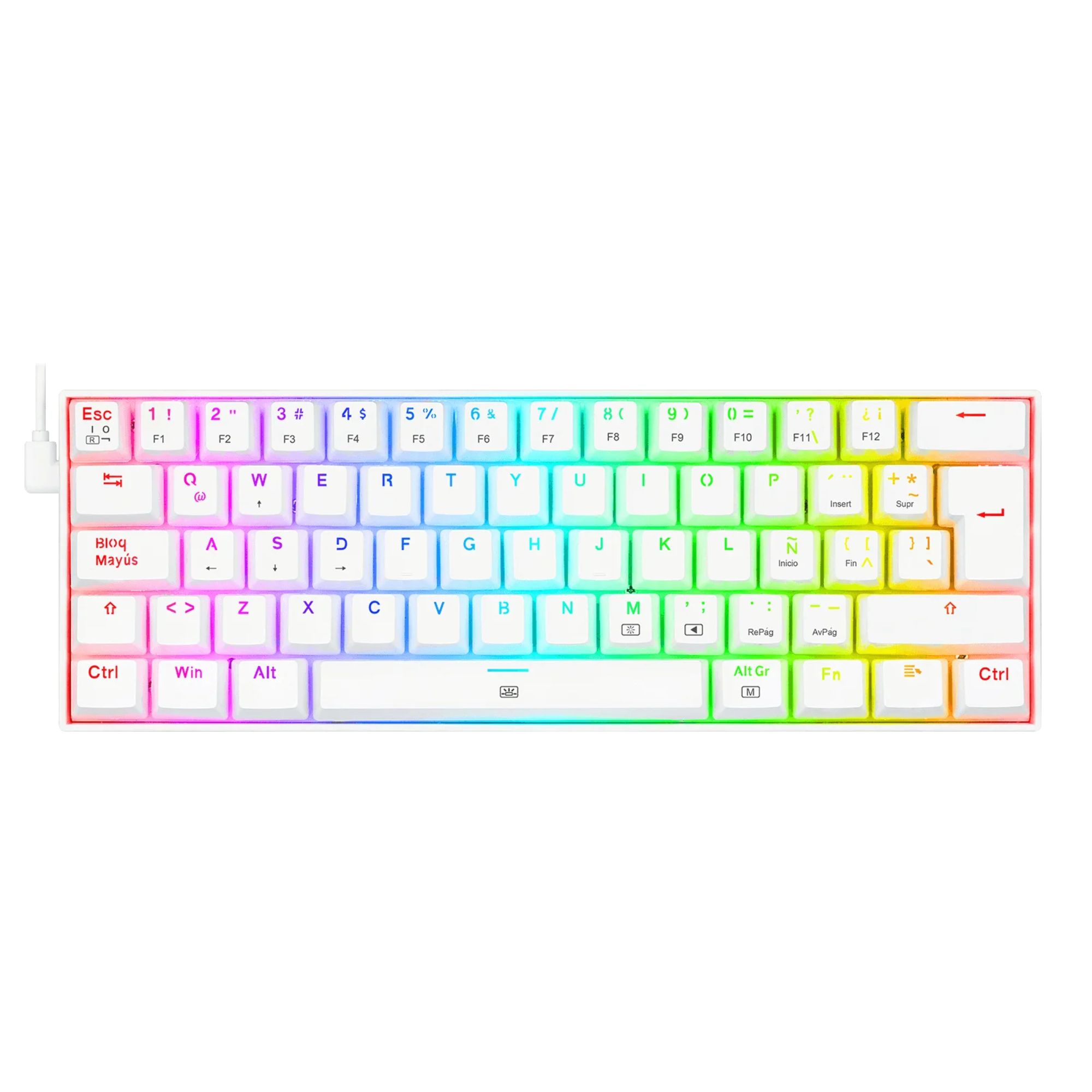 Teclado Gamer Redragon Dragonborn K630w-Rgb Red Mecanico