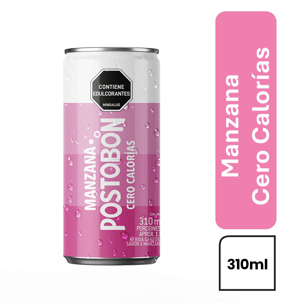 Gaseosa Postobon Manzana Cero Lata 310ml