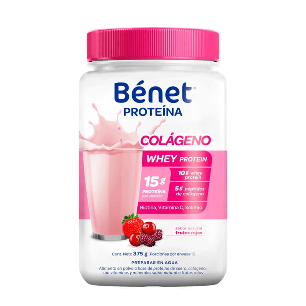 Proteína Benet Colágeno Frutos Rojos 375g