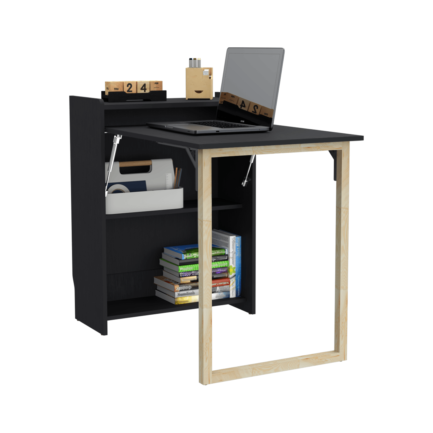 Escritorio Plegable Lesli 85x63x30 Rta Wengue