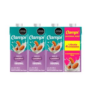 Bebida Campi Almendra Original 4 Und 900ml