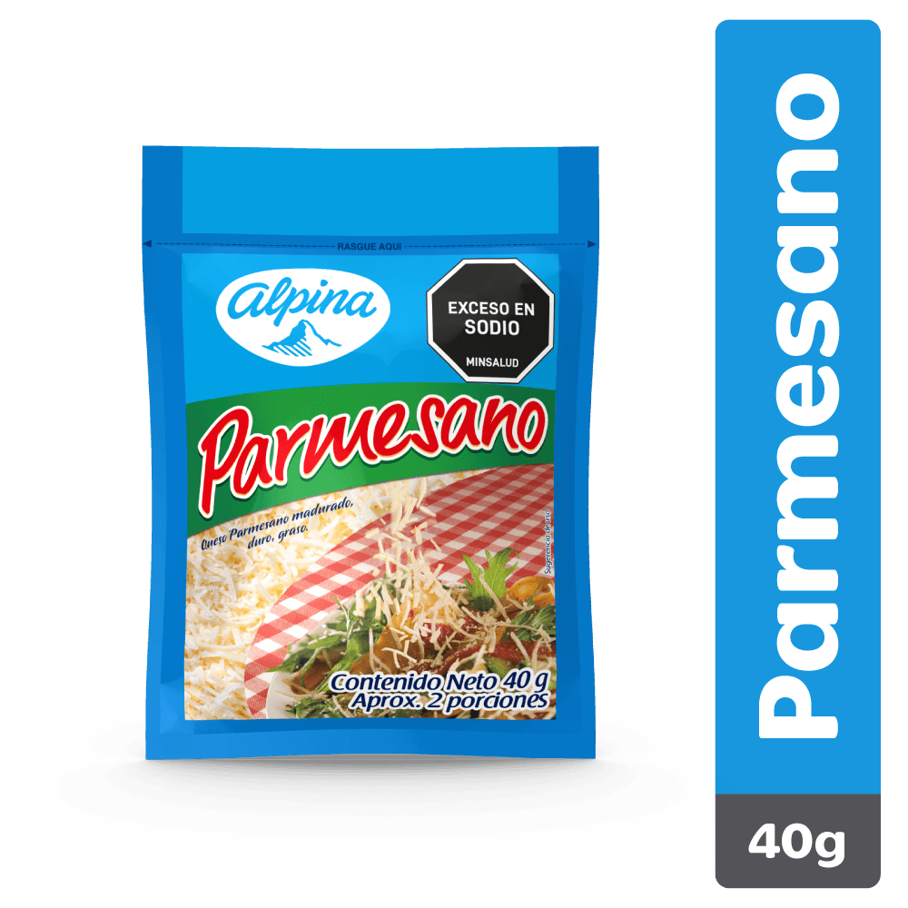 Queso parmesano Alpina bolsa x40g