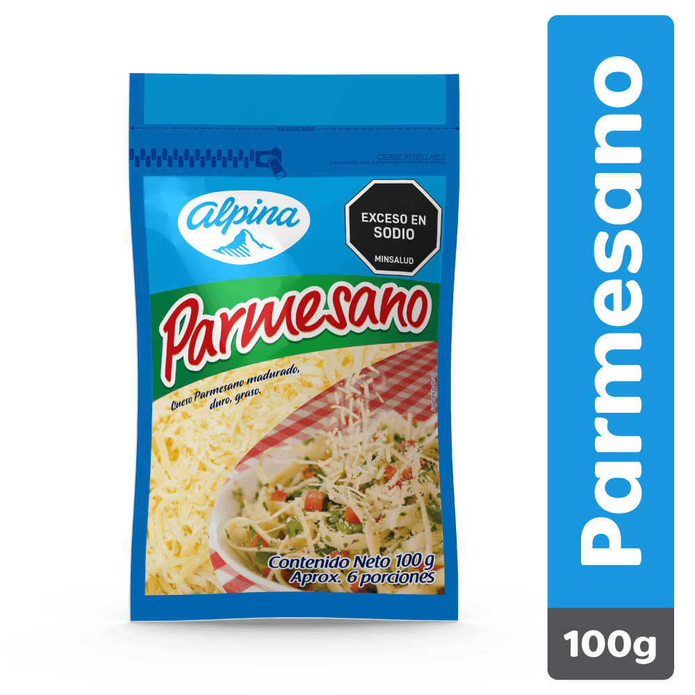 Queso parmesano Alpina bolsa x100g