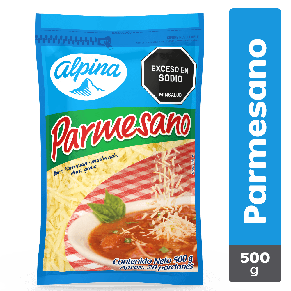 Queso parmesano Alpina bolsa x500g