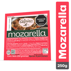 Queso mozarella Alpina x250g