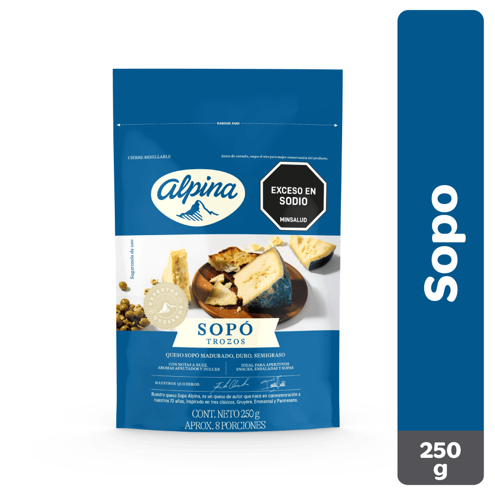 Queso Alpina sopo cubos x 250 g