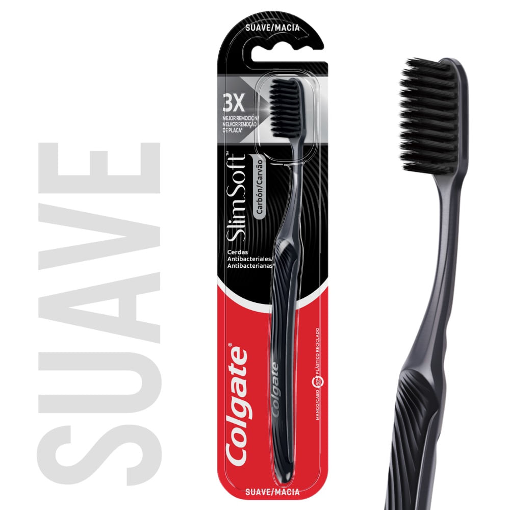 Cepillo de Dientes Colgate Slim Soft Carbón Suave x1