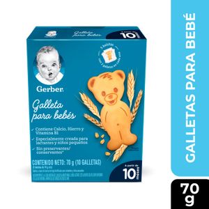Galleta Gerber bebe trigo x 10und x 70g