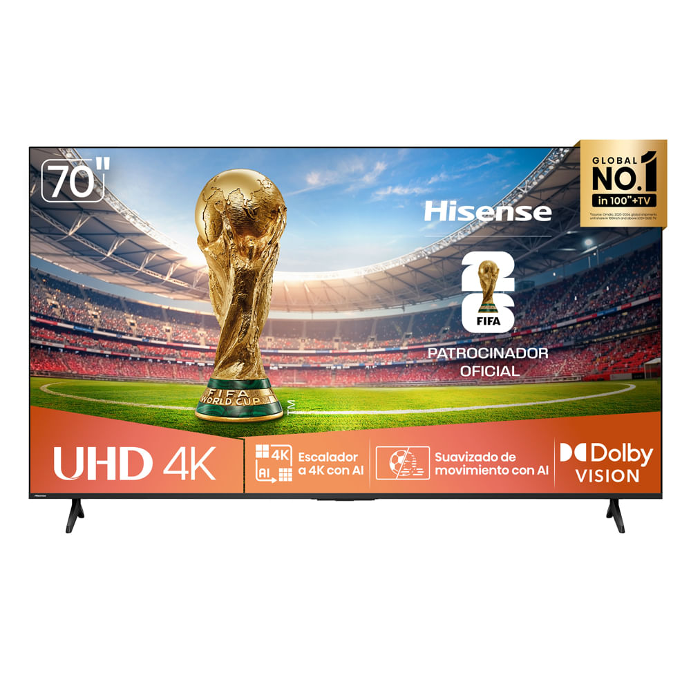 Televisor Hisense 70" UHD 4K Smart Negro 70A6NV