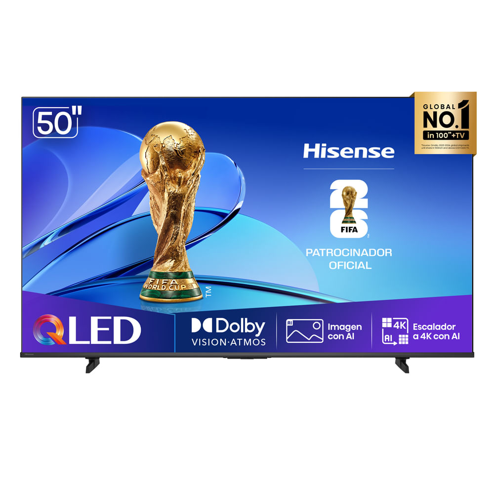 Televisor Hisense QLED UHD 4K 50" Smart Negro 50Q6QV