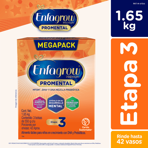 Alimento Lácteo Enfagrow Premium Promental Natural Etapa 3 - Caja 1650 G Alimento Lácteo Enfagrow Premium Promental Natural Etapa 3 Caja 1650 grs