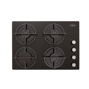 Estufa 4 Puestos Gas Natural 60 cm Cristal Negro Haceb