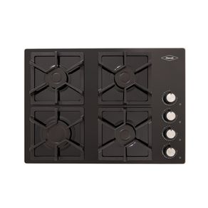 Estufa Haceb 60 cm 4 Puestos Gas Natural Cristal Hierro Fundido&nbsp;Negro