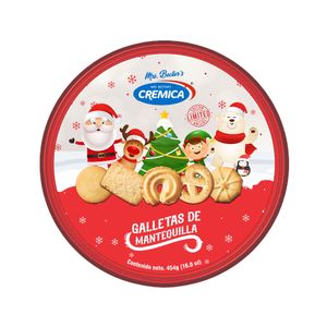 Galletas Cremica Mantequilla Navidad Lata x454grs