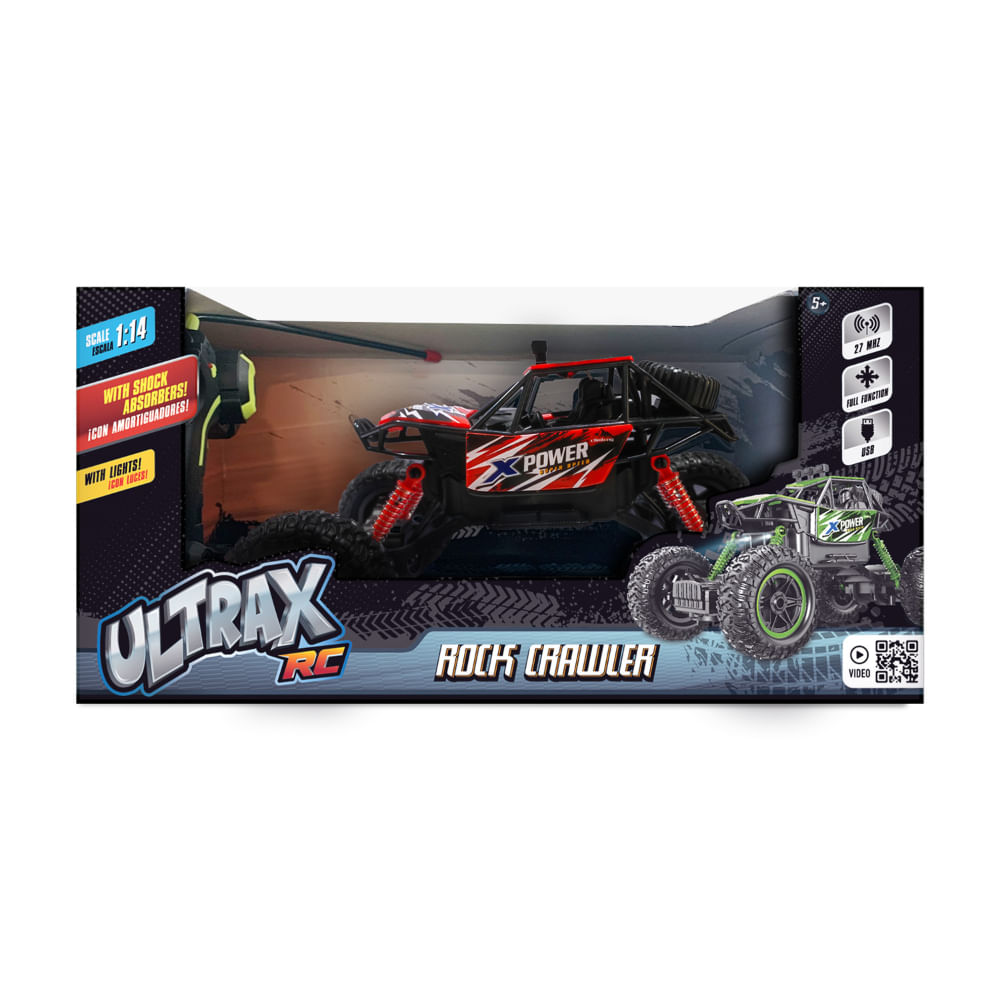 Ultrax Rc Camión Escalador Rojo