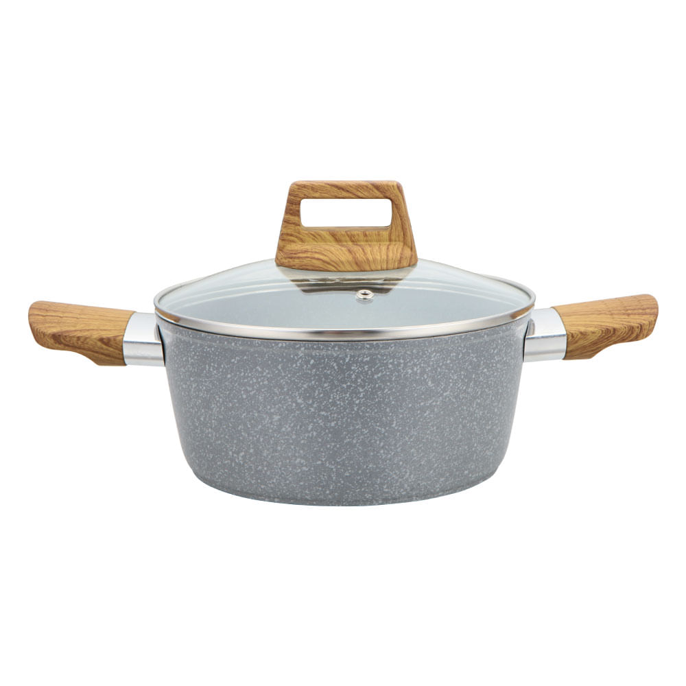 Olla Granito Mango Símil Madera 20 cm Krea