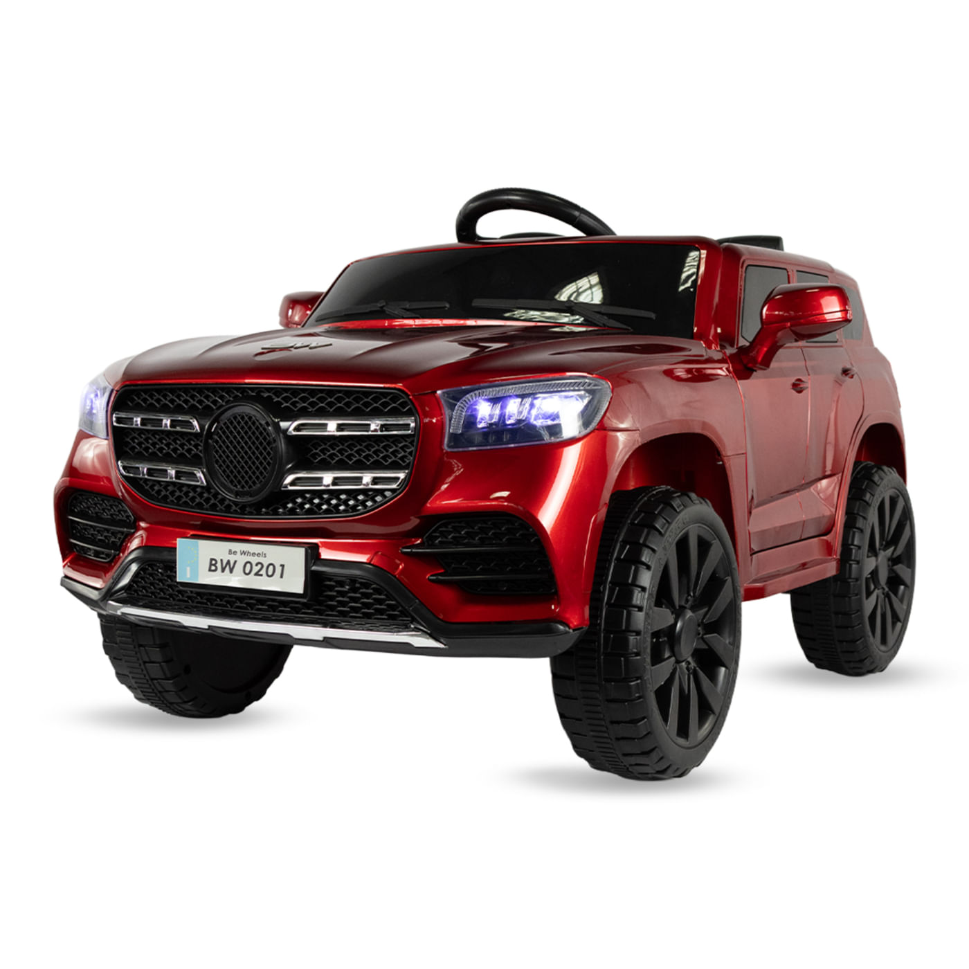 Carro Montable Electrico Tipo Mercedes Glv Rojo Metalizado 12V con Control Remoto