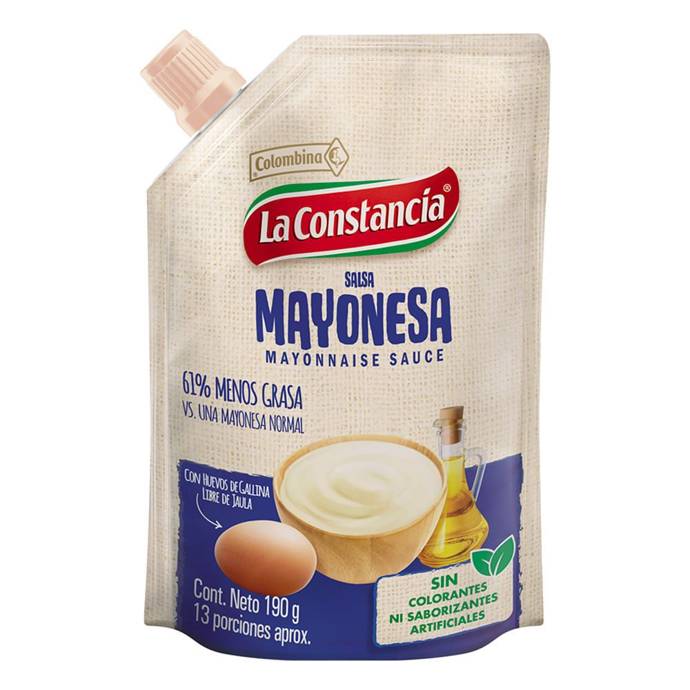 Salsa Mayonesa La Constancia Baja Grasa 190g