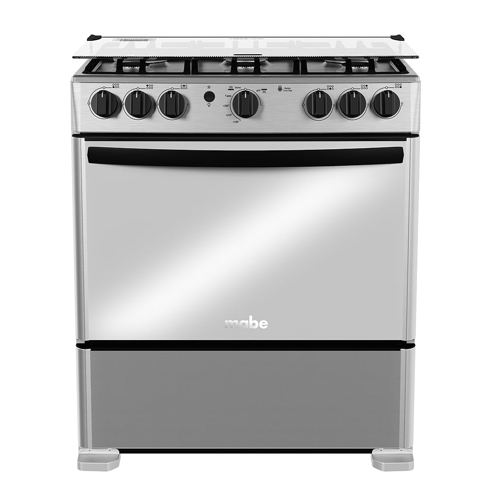 Estufa Piso Mabe 76cm Inox &nbsp;6P Grill a Gas Emc30Kxx-6