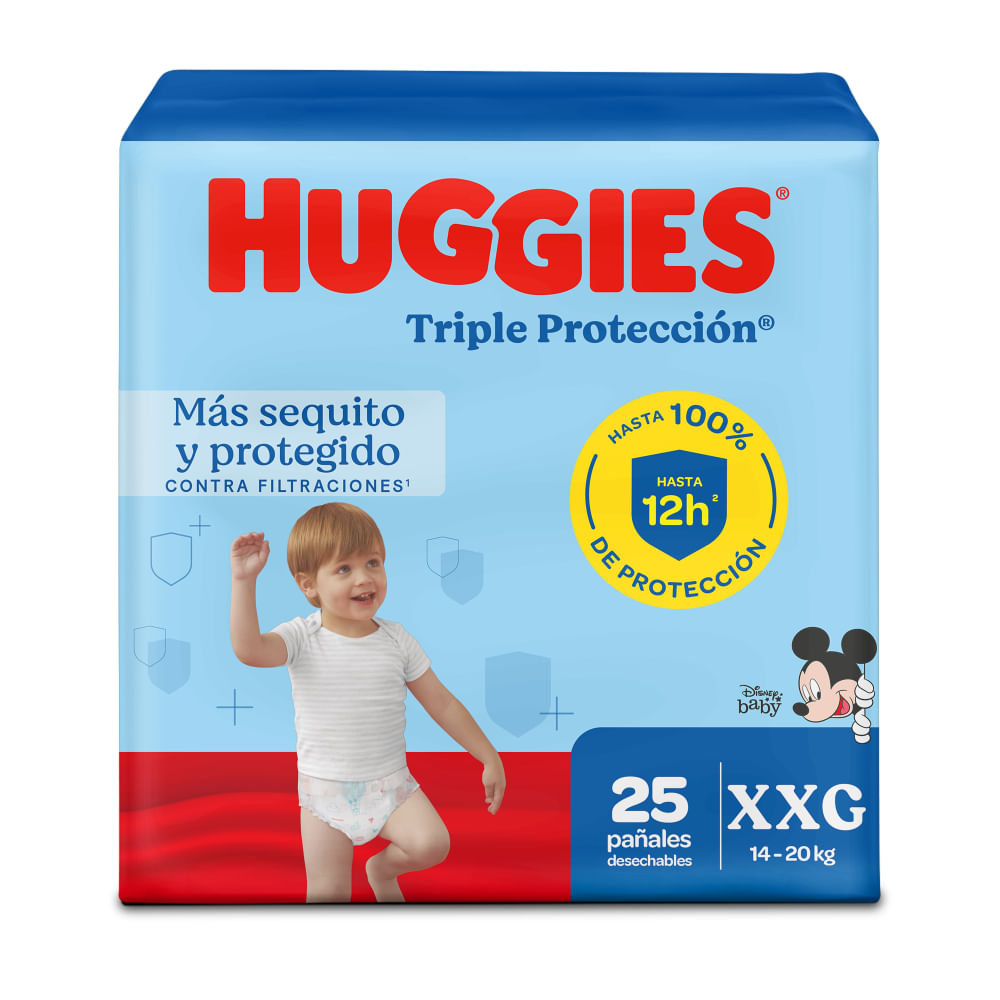Pañales Huggies Triple Protección Etapa 5/XXG 25 Un