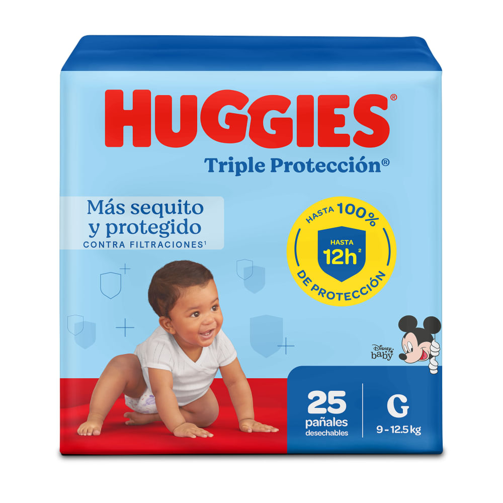 Pañales Huggies Triple Protección Etapa 3/G Sequito y Protegido 25 Un