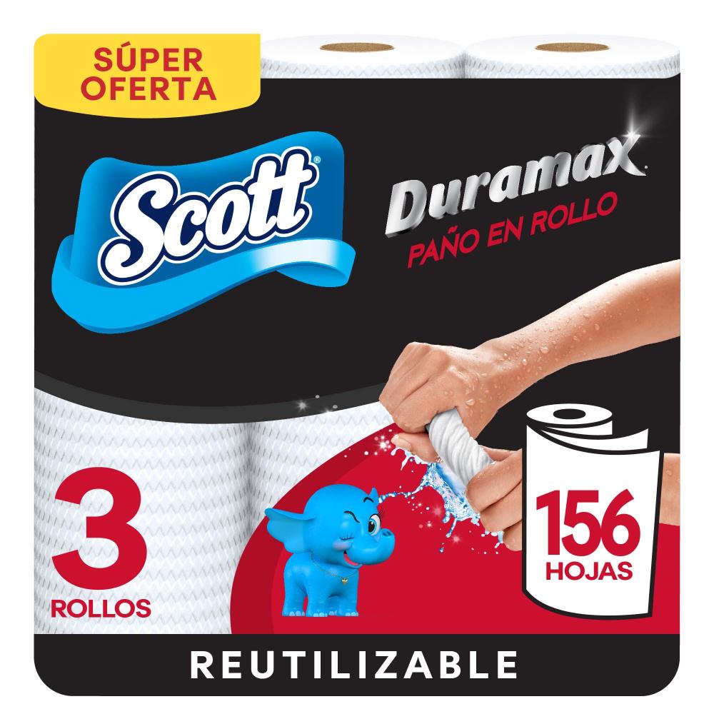 Toalla de Papel Reutilizable Scott Duramax 3 Rollos 52H